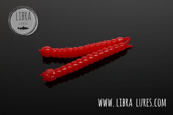 Libra Lures Slight Worm  38mm Cheese , Red 021